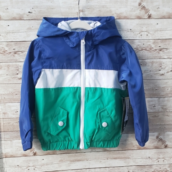Other - Color Blocked Windbreaker With Hood